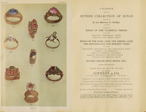 Catalogue of the Superb Collection of Rings formed by the late Monsieur G. Guilhou
